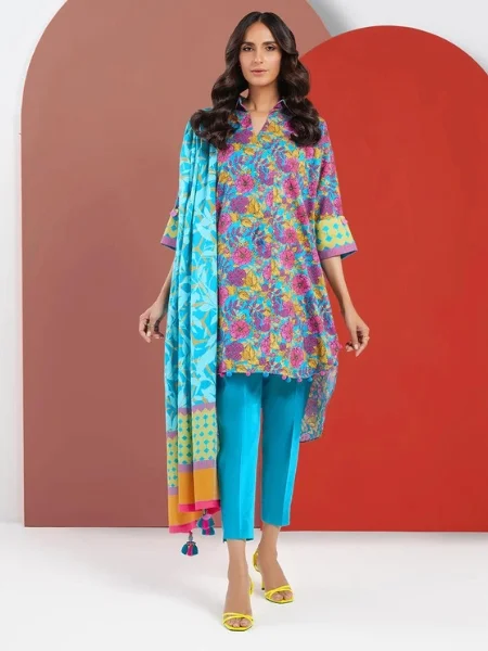 Al Karam Studio MS-09-23-Blue Mid Summer Collection