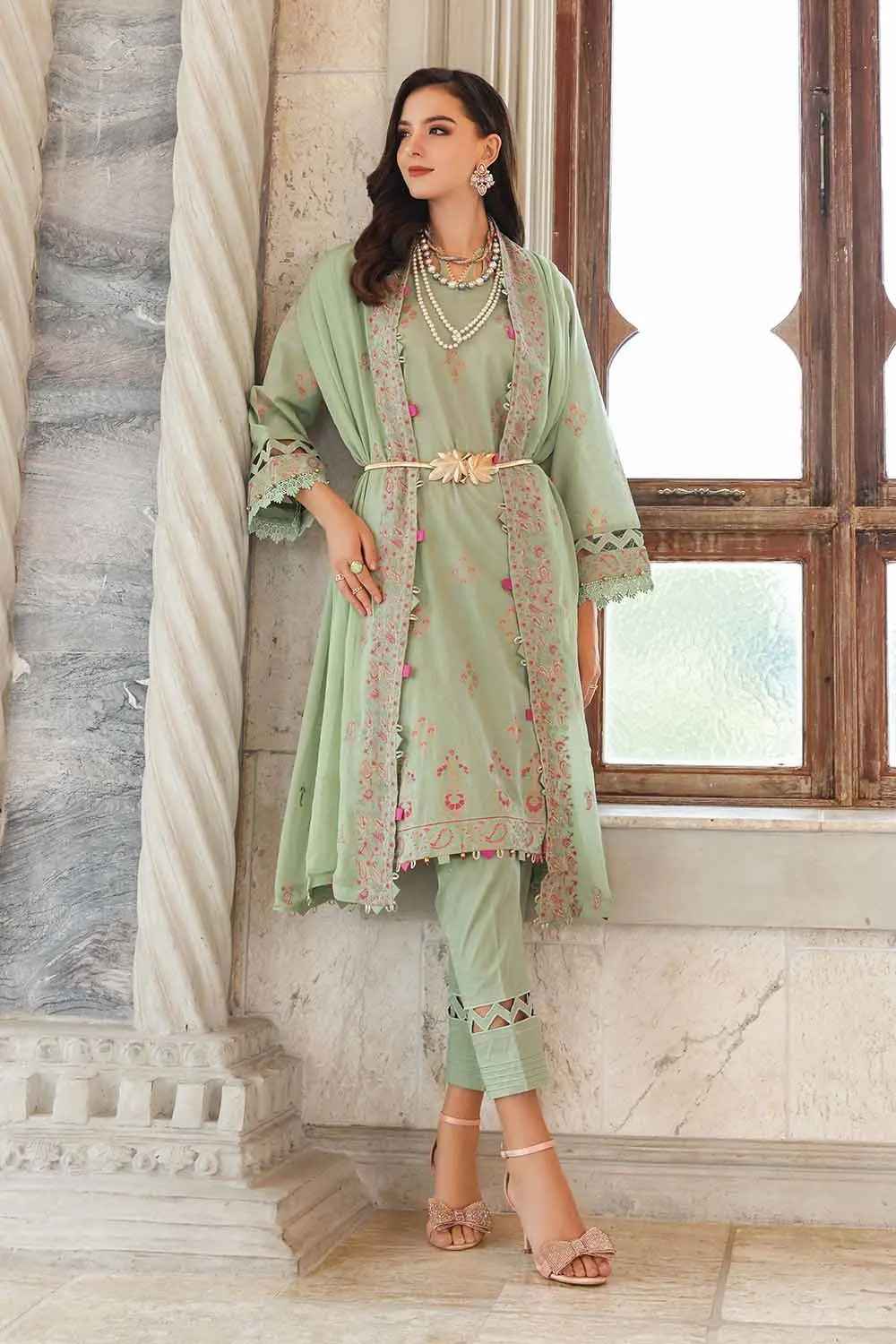 Gul ahmed embroidered chiffon suits PM-22074 unstitched 3 piece