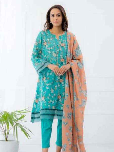 Ego AZURE Unstitched 3 Piece Digital Printed Lawn in Bangladesh at Shelai