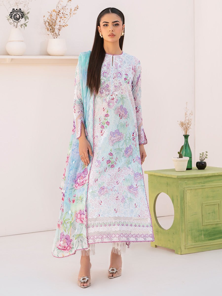 Morja by Gulljee Premium Embroidered Unstitched Lawn Collection | D5