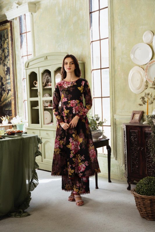 Feathers Unstitched Premium Lawn Collection 25 | Lyra-FT396