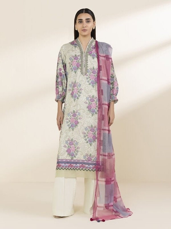Sapphire | 3 Piece - Printed Lawn Suit | 25V631