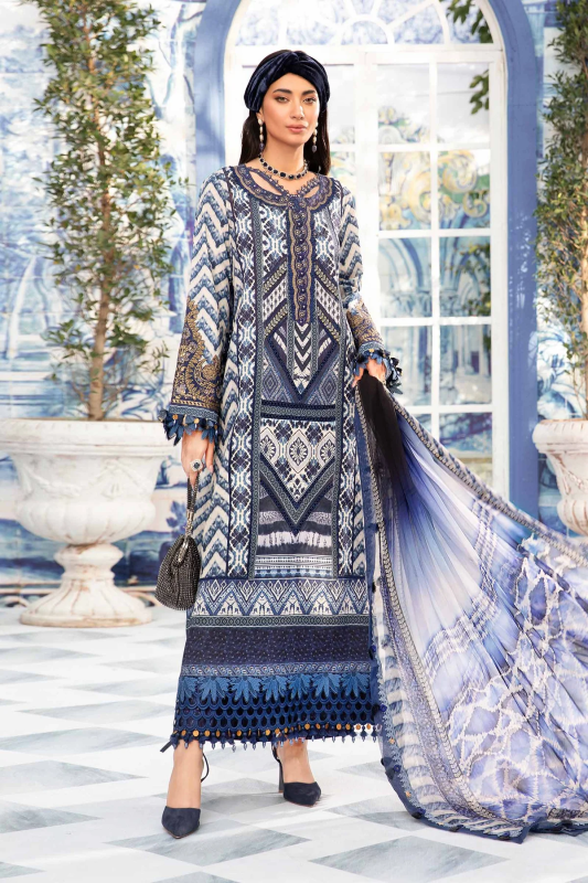 3 Piece Unstitched Printed Suit | MPT-2208-B