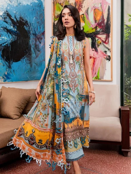 Jade Bliss Lawn Vol-III-20189-A Pakistani Digital Printed Lawn Collection