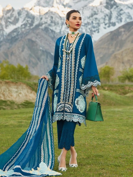 Crimson Medley of Lace - D7 A by Saira Shakira Luxury Lawn Collection