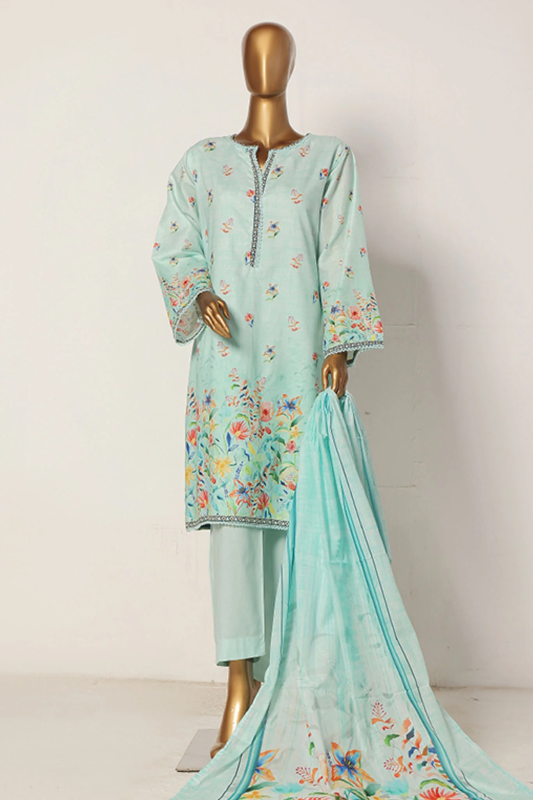 Bin Saeed Stitched 3 Piece Exclusive Printed Cotton Collection |  WCP-0036