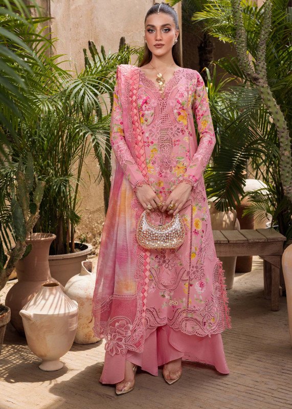 Crimson Luxe Lawn Unstitched Exclusive Collection 2025 | PETALS AND PROMISES - D2A