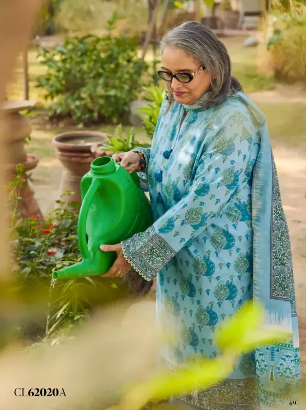 Gul Ahmed 3 Piece Embroidered Printed Lawn Suit CL-62020A | SHELAI26081735