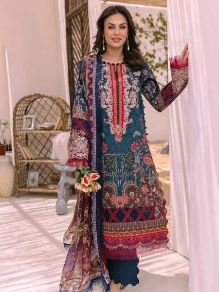 Jade Biss II-20152 B Unstitched Digital Printed Lawn Shirt with Bamber Chiffon Dupatta