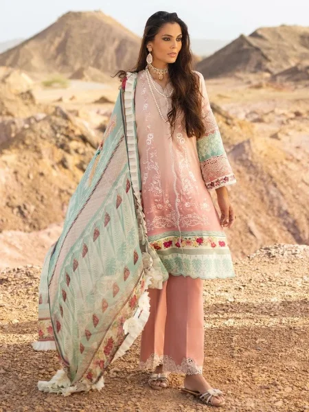 ELAF Signature ESC-05A PETAL WHISPER Digital Printed Lawn Shirt with Chiffon Dupatta