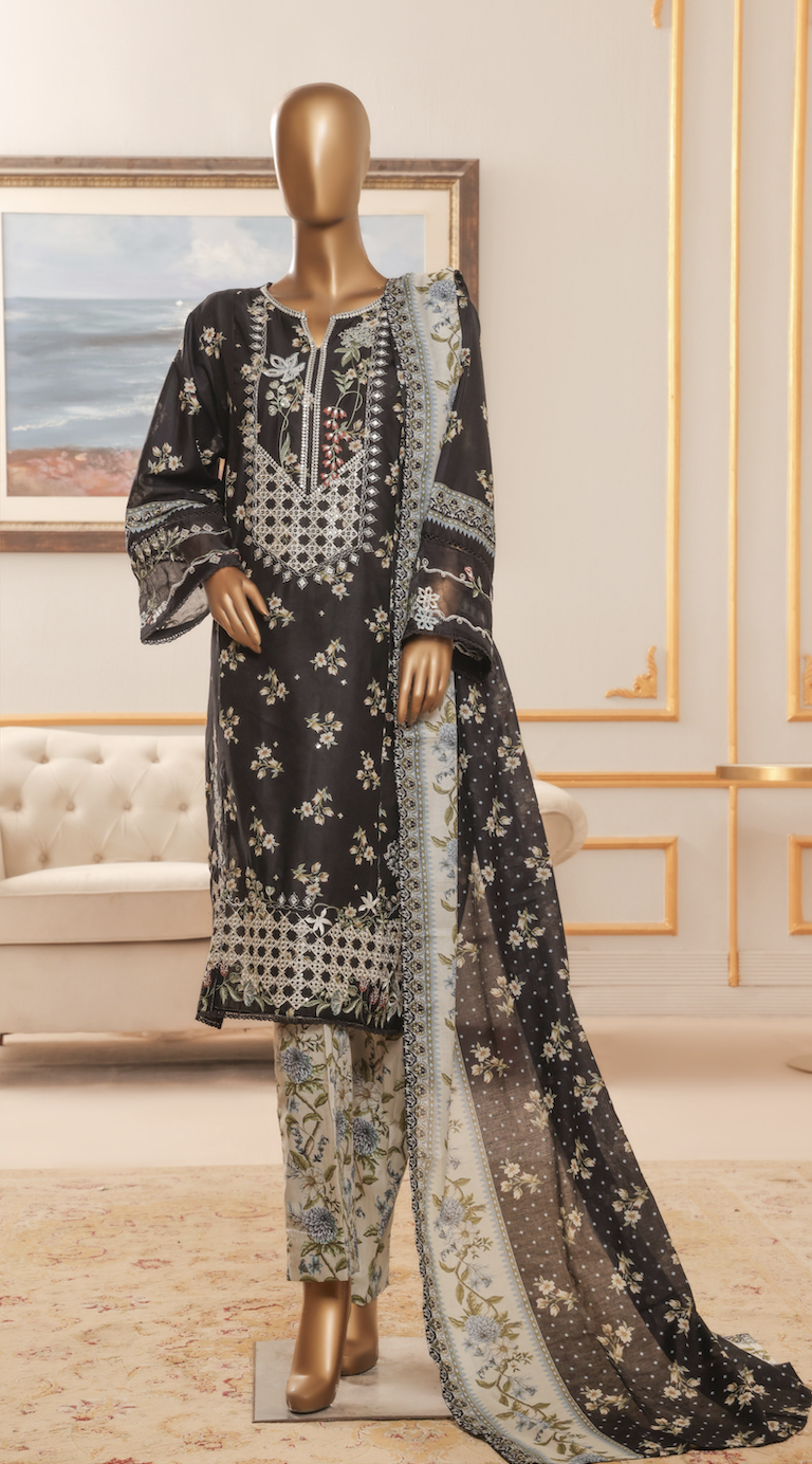 Bin Saeed Stitched Chicken Kary 3 Piece | B