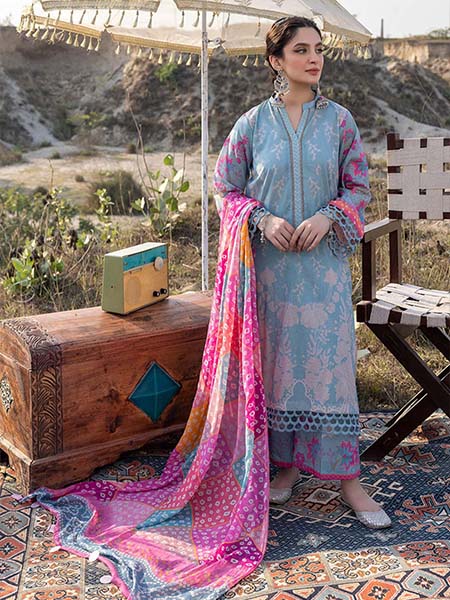 Charizma CP-31 Unstitched Printed Chunri Suit & Chiffon Dupatta