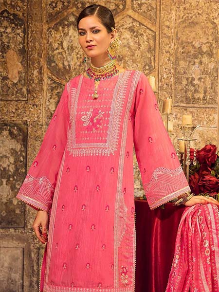 Gul-Ahmed FE-32033 Embroidered Cotton 3Pc Suit Festive Collection