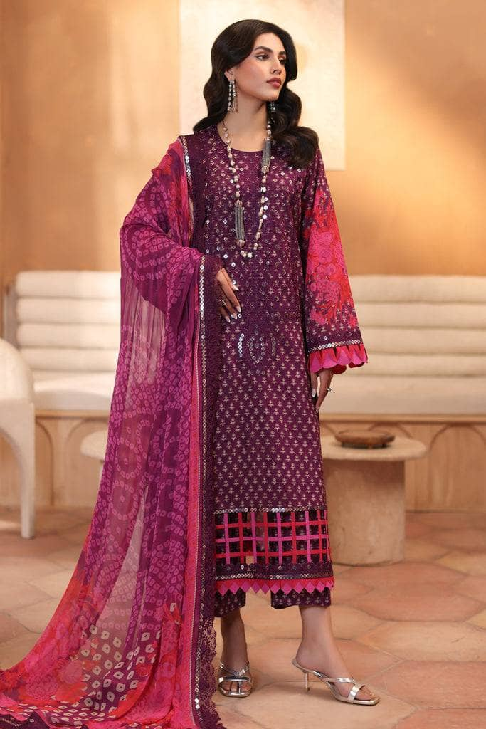 Charizma Reem Embroidered Lawn Chiffon | CRD-02