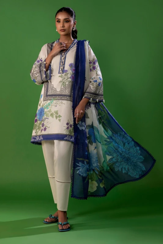 Sana Safinaz Mahay Unstitched Lawn 3 Piece Suit | 010A