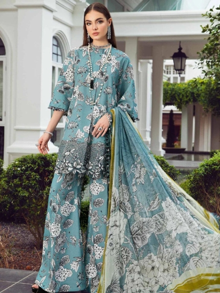 M Prints MB23MPFE 8B By Maria B Fall Edit 2023 Embroidered Cambric Suits Unstitched 3 Piece