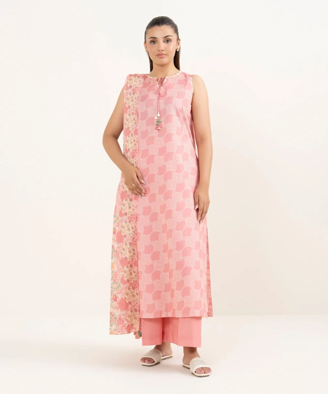 Sapphire | 3 Piece - Printed Lawn Suit |  0U3PDD25V619