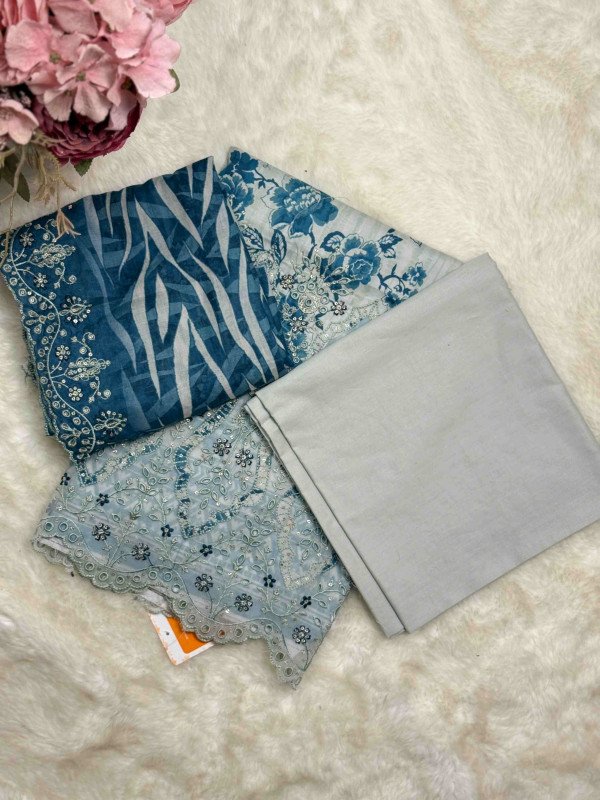 Riwayat Unstitched | BLUE FLORAL