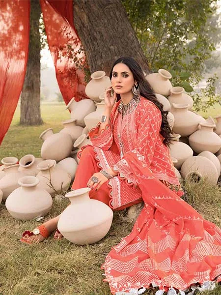 Gul Ahmed CL32255A three piece printed lawn chunri collection