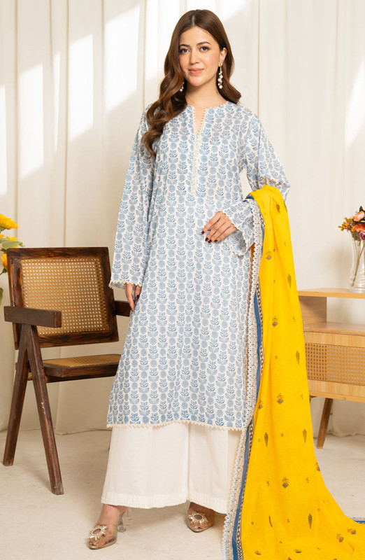 Unstitched 3Pc Printed Lawn Dress Coco | Sule 11