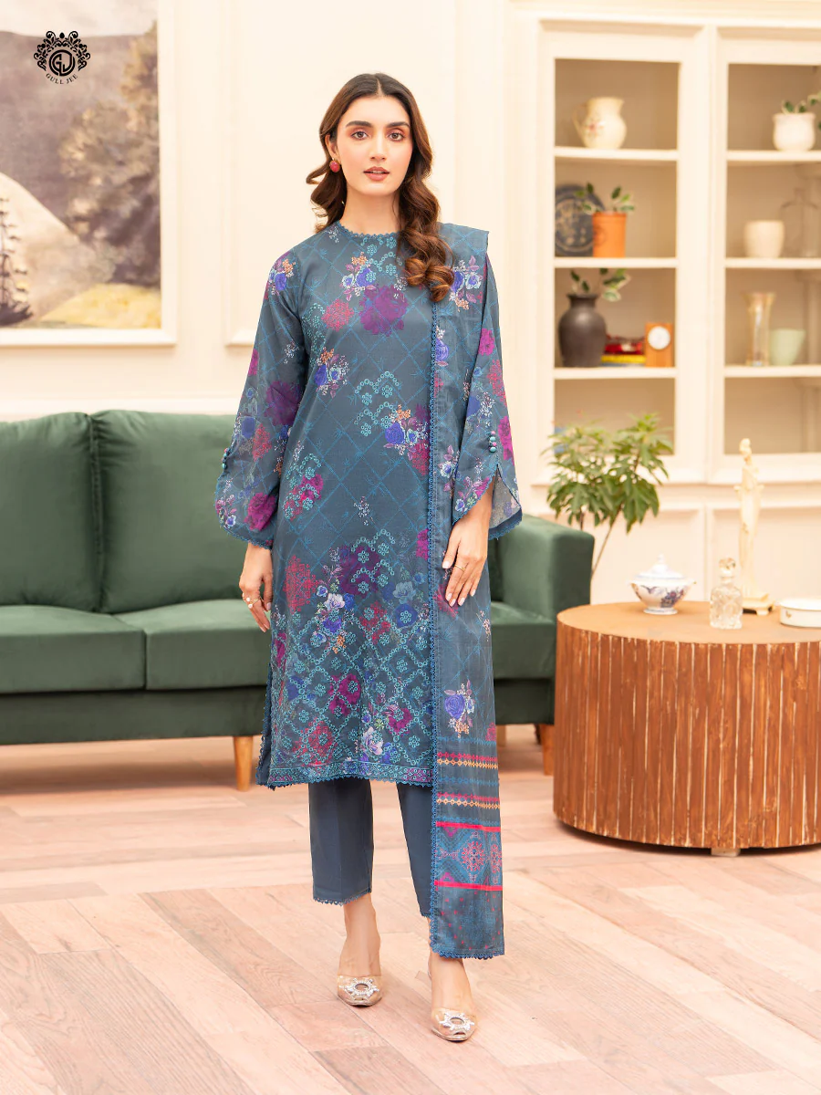 KROMA 3pc Lawn Embroidered Collection GU-KRM2401-04