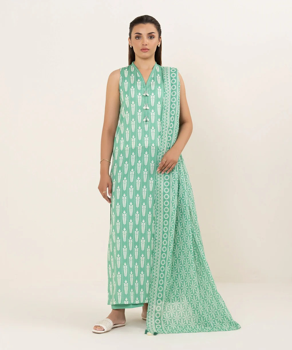 Sapphire | 3 Piece - Printed Lawn Suit | 0U3PDD25V623