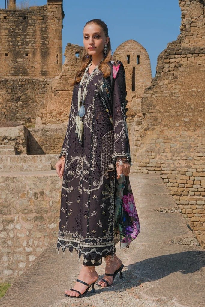Qalamkar Luxury Lawn Eid Edit – BE-03 INEZ | SHELAI4856