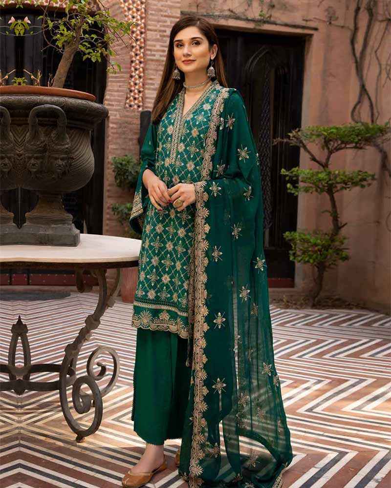 Khaab by Johra exclusive embroidered collections JH-02 3pc