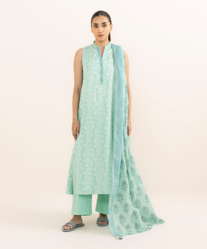 Sapphire | 3 Piece - Printed Lawn Suit | 00U3PDY25V63