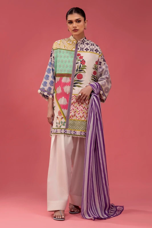 Sana Safinaz Mahay Unstitched Lawn 2 Piece Suit | 012B