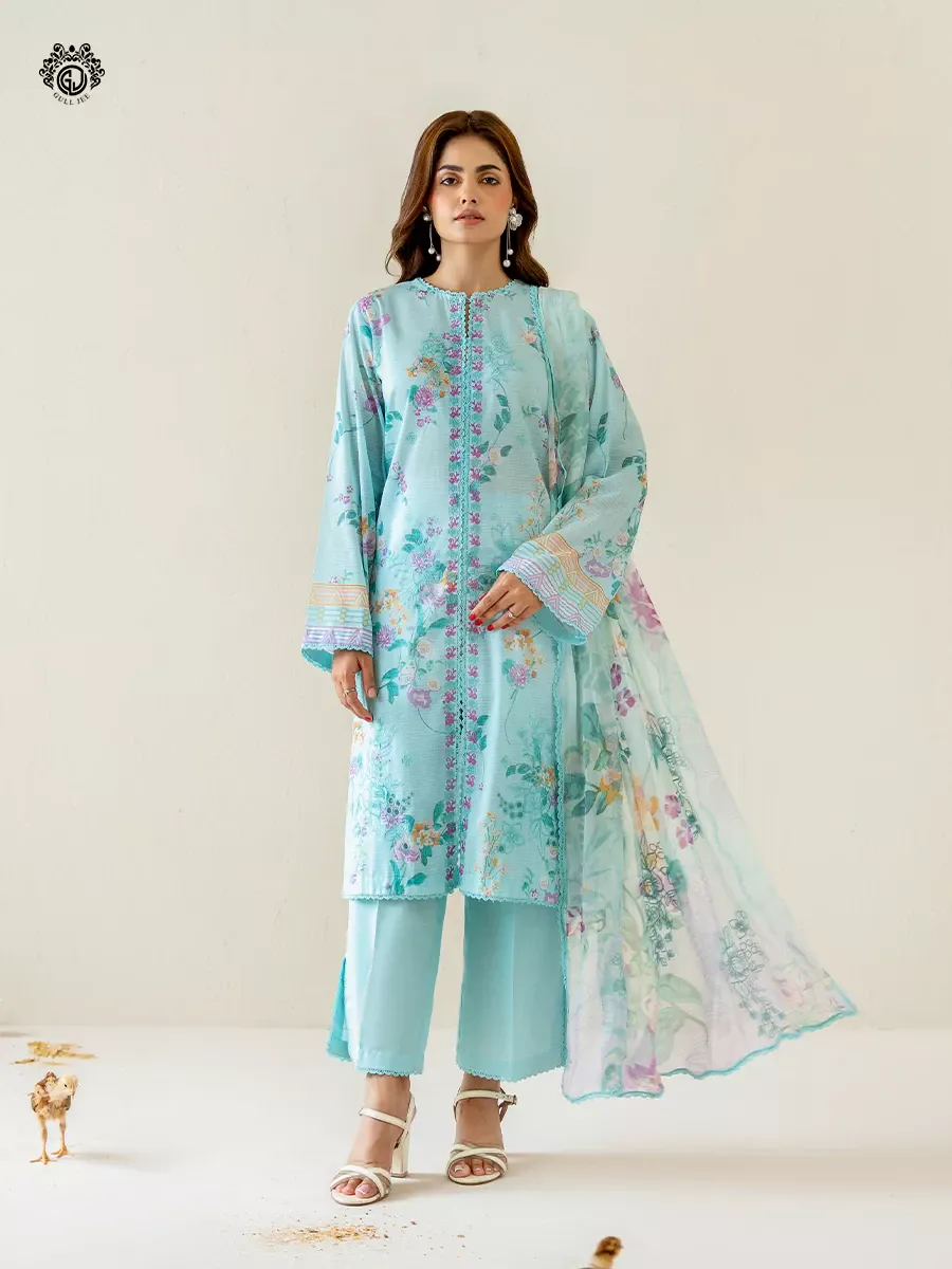 Morja | 3 PC UN-STITCHED | GMJ2508A12