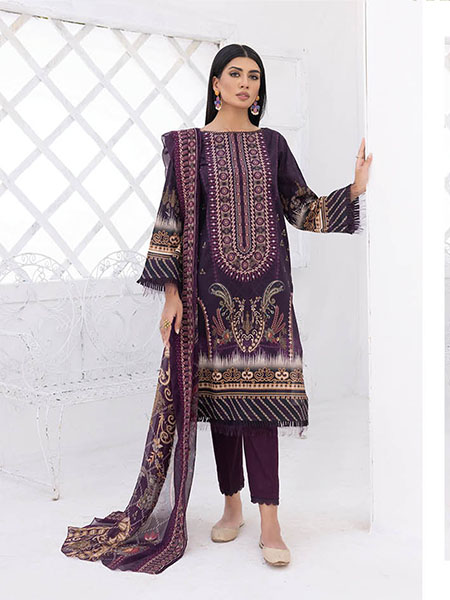 Johra Rever JH-603 Embroidered Digital Printed Lawn and Dupatta