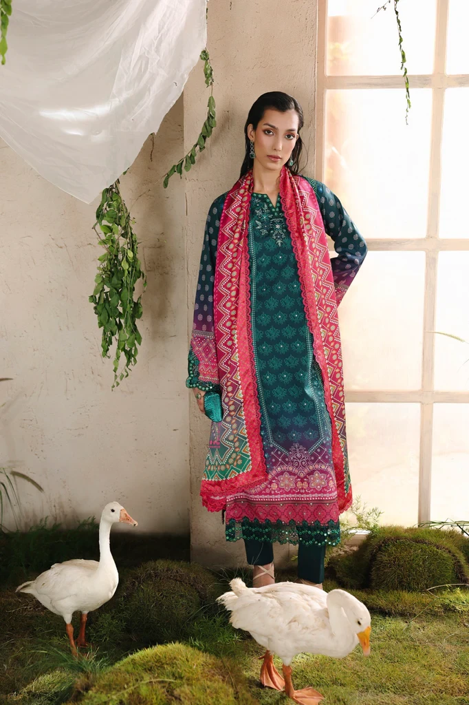 Rajbari Unstitched 3piece | Silah Silk Edit - 08
