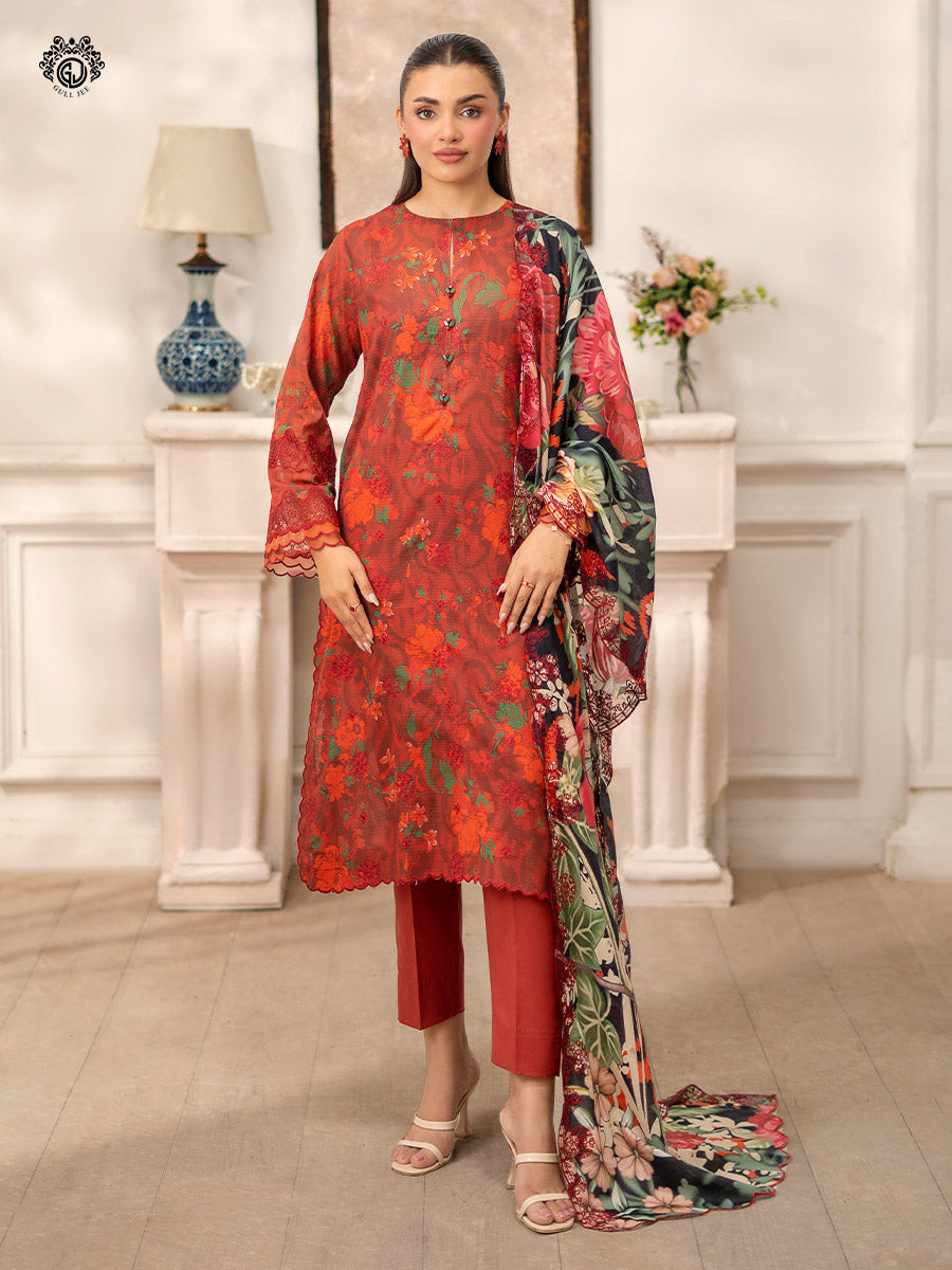 GULLJEE Premium Mahajal Unstitched Collection 25 | GMHJ2511A1