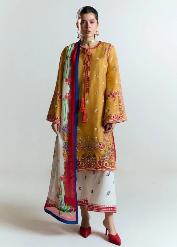 Jugnu by Hussain Rehar Embroidered Lawn Suits Unstitched 3 Piece Tanim Summer Collection | SHELAI27385