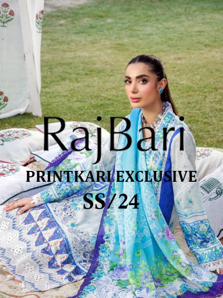 EXCLUSIVE PRINTKARI BY RAJBARI SS/24 UNSTICHED COLLECTION