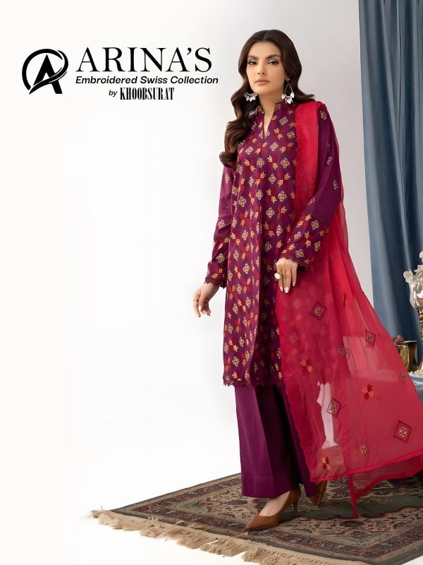 ARINAS EMBROIDERED SWISS COLLECTION BY KHOOBSURAT