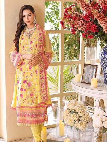 Gul-Ahmed LE-32010 Embroidered Chiffon Unstitched Suit 3PC