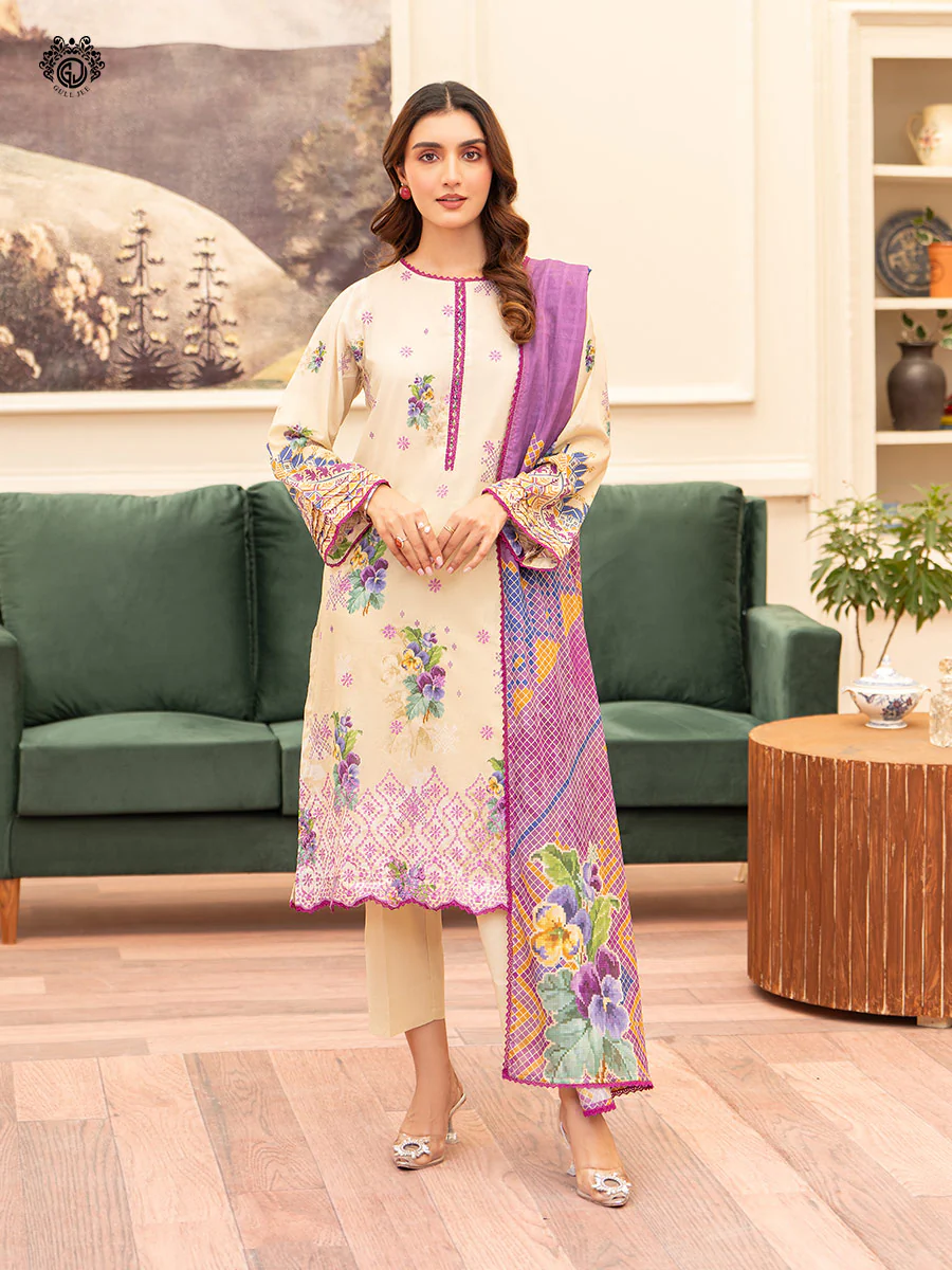 KROMA 3pc Lawn Embroidered Collection GU-KRM2401-06