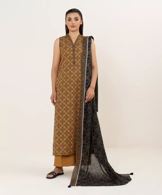 Sapphire | 3 Piece - Printed Cotton Suit |  00U3PDD25V65