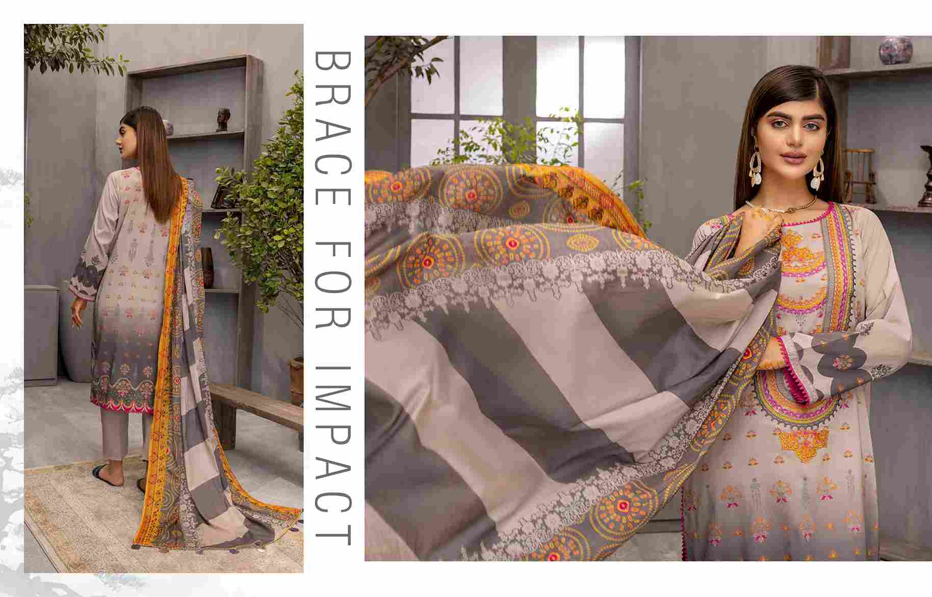 Charizma Aniq Unstitched Embroidered Lawn Collection ANS-30