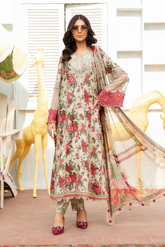 Maria B by M.Prints Embroidered Lawn Suit Unstitched 3 Piece