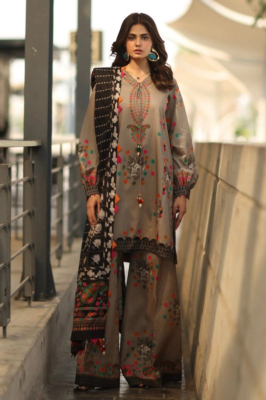 Charizma C Prints | Unstitched Printed Lawn | SHELAI26082811