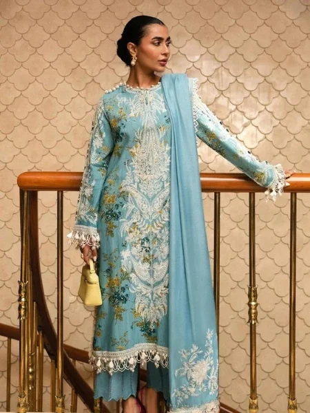 Sana Safinaz Muzlin M233-021B-CP Winter'23 Collection