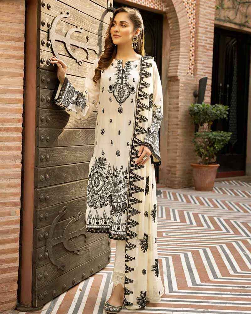 Khaab by Johra exclusive embroidered collections JH-06 3pc