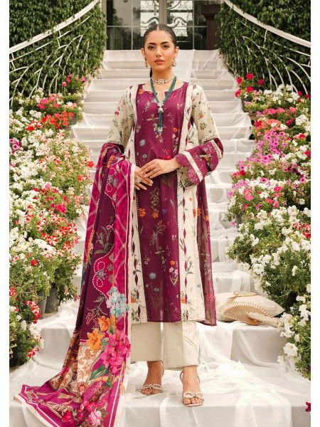 ELAF PRINTS EEP-08A - Twilight Ties PRINTED UNSTITCHED LAWN COLLECTION ''24