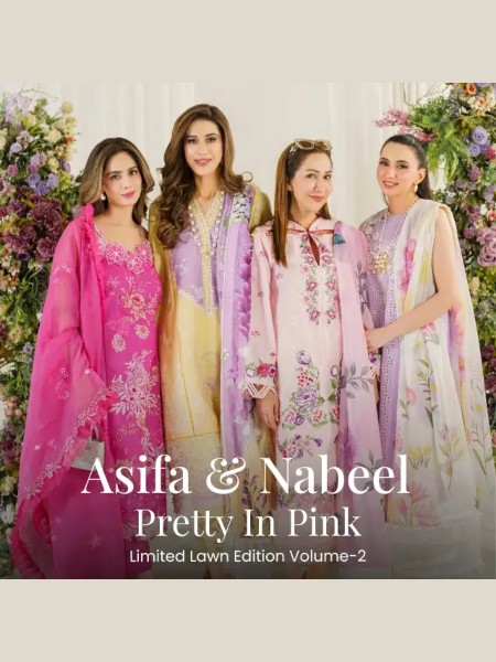 PRETTY IN PINK BY ASIFA & NABEEL UNSTITCHED COLLECTION ''24