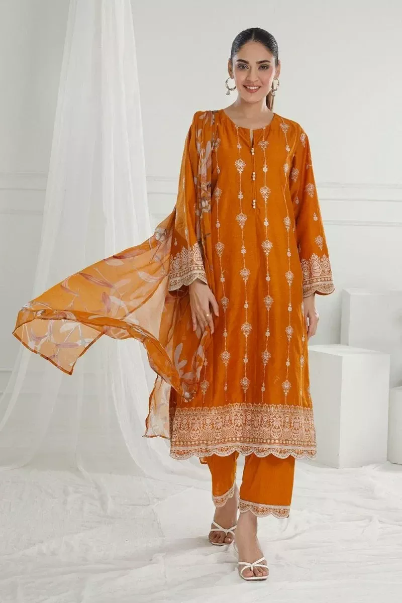 Gul Ahmed Khaab Luxury Unstitched | SHELAI25123
