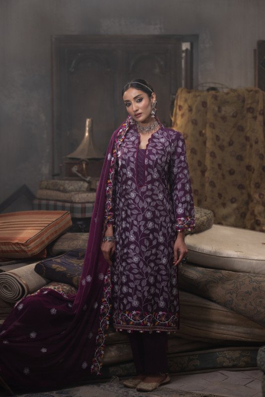 SHEHZADI Embroidered Lawn with Chiffon | SZ-2516