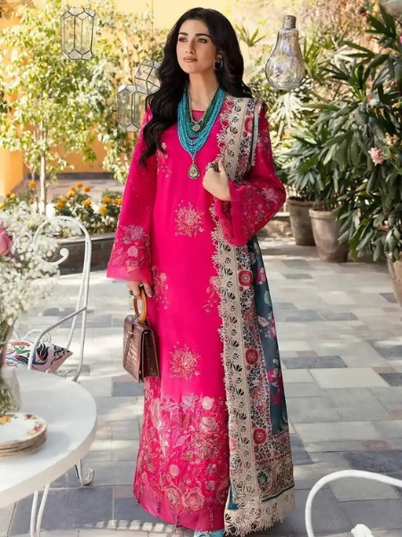 Nilofer Shahid Alyana Luxury Lawn 2023 Collection at Shelai